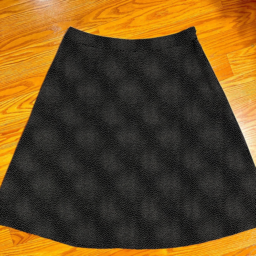 Sag Harbor Black with Gold A-Line Skirt size 16